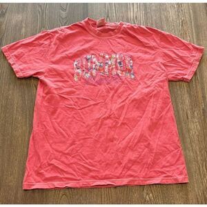Comfort Zone Womens T-Shirt Summer Vibes Print Short Sleeve Cotton Pink Size L